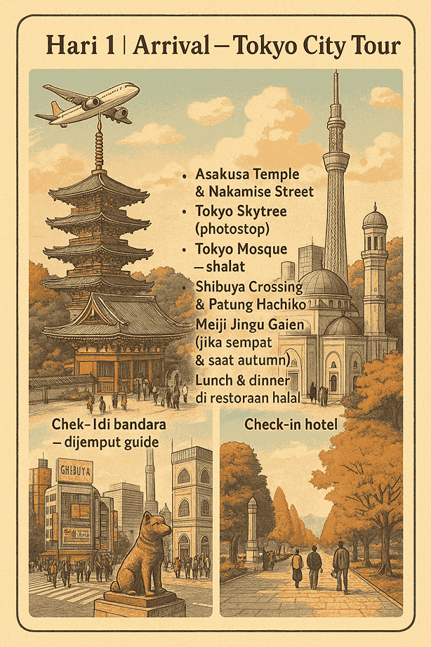 Day 1_3_11zon Halal Trip ke jepang tokyo kyoto dan disneyladn bersama zayntour