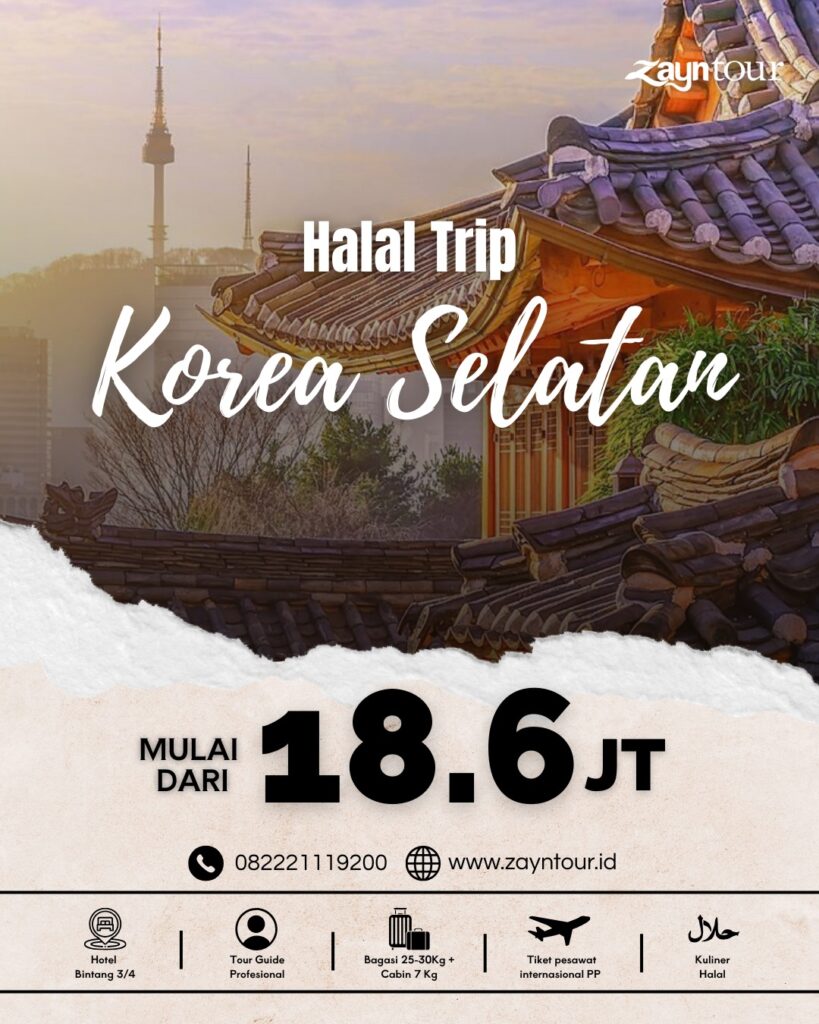 halal trip ke korea selatan bersama zayntour