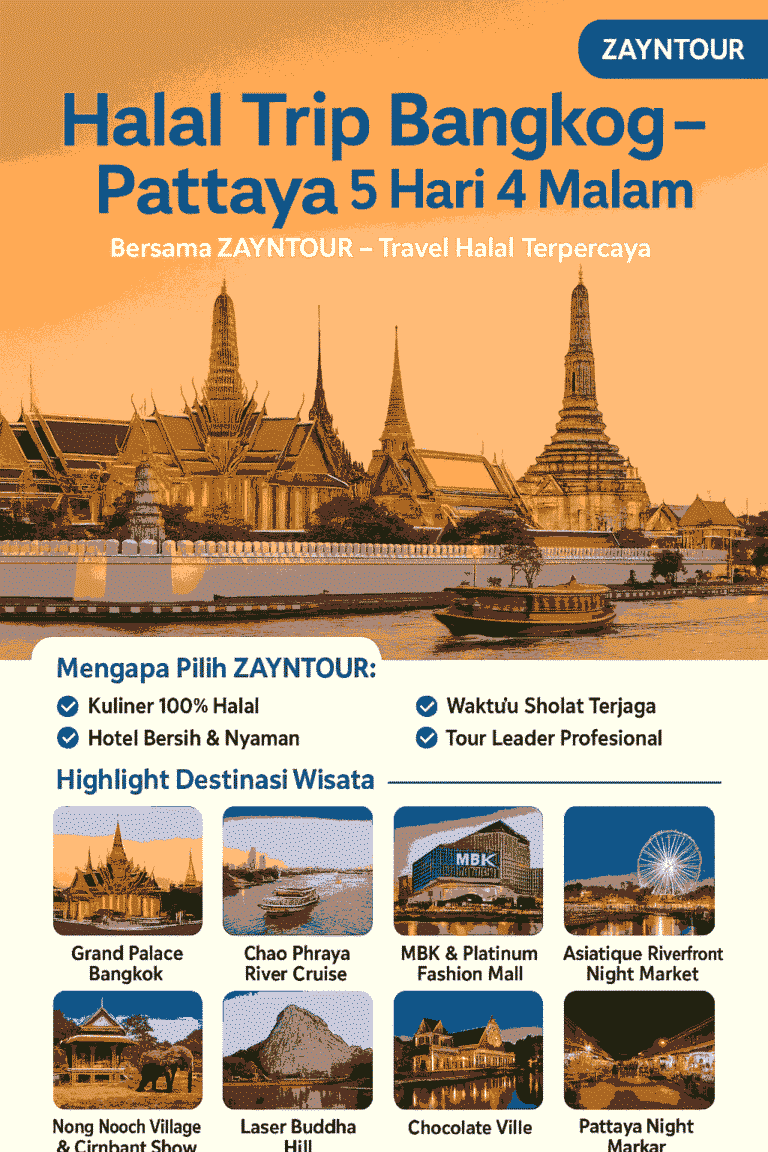 halal trip ke bangkok dan pattaya bersama zayntour
